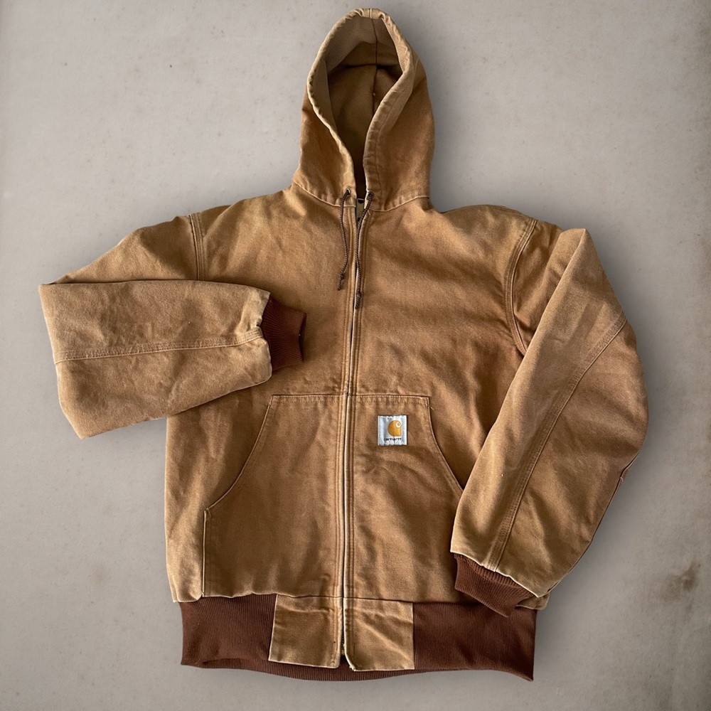 Carhart thermal mesh lined hood duck canvas coat